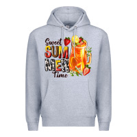 Heather Grey sweet summer time Premium Hoodie - texasbilliewilder