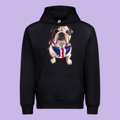 English Bulldog Urban Hoodie Designed By Ranaportraitstore