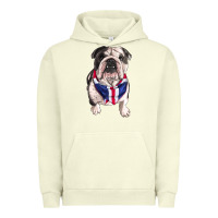 Pigment Pistachio english bulldog Urban Hoodie - RanaPortraitStore