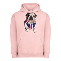 Pigment Salmon english bulldog Urban Hoodie - RanaPortraitStore