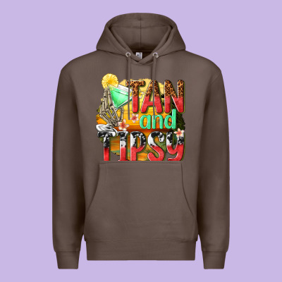 Tan And Tipsy Premium Hoodie Designed By Texasbilliewilder