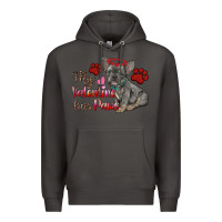 Smoke my valentine has paws french bulldog Premium Hoodie - RanaPortraitStore