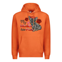 Carrot my valentine has paws french bulldog Premium Hoodie - RanaPortraitStore