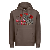 Coffee my valentine has paws french bulldog Premium Hoodie - RanaPortraitStore