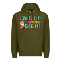 Army Green cafecito y chisme Premium Hoodie - Zillion Design Studio