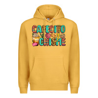 Mustard cafecito y chisme Premium Hoodie - Zillion Design Studio