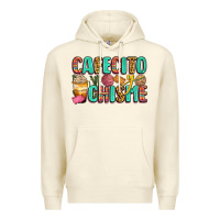 Sandshell cafecito y chisme Premium Hoodie - Zillion Design Studio