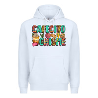 White cafecito y chisme Premium Hoodie - Zillion Design Studio