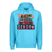 Ocean Blue racing it's my favorite season sport car Premium Hoodie - AdoDesignShop