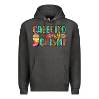 Charcoal Heather cafecito y chisme Premium Hoodie - Zillion Design Studio