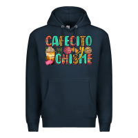 Navy cafecito y chisme Premium Hoodie - Zillion Design Studio