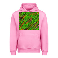 Fuchsia Pink distressed shamrock and leopard Urban Hoodie - RanaPortraitStore