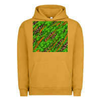 Pigment Peanut Butter distressed shamrock and leopard Urban Hoodie - RanaPortraitStore