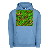 Pigment Pebble Blue distressed shamrock and leopard Urban Hoodie - RanaPortraitStore