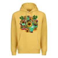 Antique Gold texas map Premium Hoodie - Zillion Design Studio