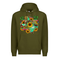 Army Green texas map Premium Hoodie - Zillion Design Studio