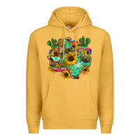 Mustard texas map Premium Hoodie - Zillion Design Studio