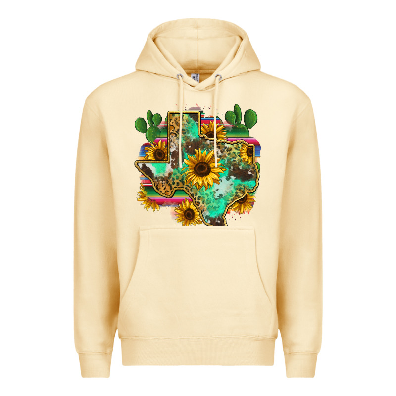 Texas Map Premium Hoodie by Zillion Design Studio | Teevron