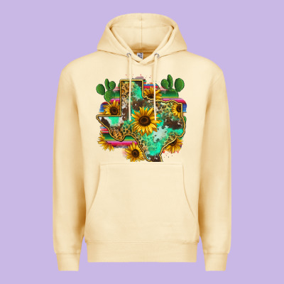 Texas Map Premium Hoodie Designed By Zillion Design Studio