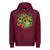 Burgundy texas map Premium Hoodie - Zillion Design Studio