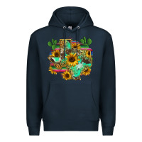 Navy texas map Premium Hoodie - Zillion Design Studio