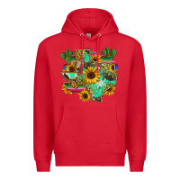 Red texas map Premium Hoodie - Zillion Design Studio