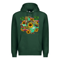Sports Green texas map Premium Hoodie - Zillion Design Studio