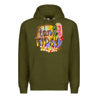Army Green tan tipsy summer Premium Hoodie - texasbilliewilder