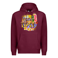 Burgundy tan tipsy summer Premium Hoodie - texasbilliewilder