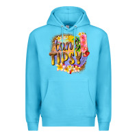 Ocean Blue tan tipsy summer Premium Hoodie - texasbilliewilder