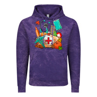 Cloud Purple nurse  and fall Vintage Hoodie - AdoDesignShop
