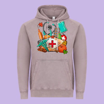 Nurse  And Fall Vintage Hoodie Designed By Adodesignshop