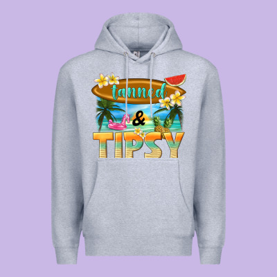 Tanned And Tipsy Premium Hoodie Designed By Texasbilliewilder