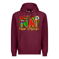Burgundy new mexico Premium Hoodie - Zillion Design Studio