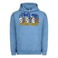 Pigment Pebble Blue that s my sister on that court Urban Hoodie - Zillion Design Studio
