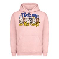 Pigment Salmon that s my sister on that court Urban Hoodie - Zillion Design Studio
