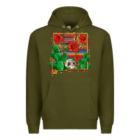 Army Green new mexico map Premium Hoodie - Zillion Design Studio