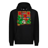 Black new mexico map Premium Hoodie - Zillion Design Studio