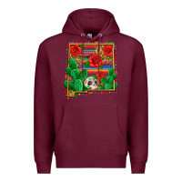 Burgundy new mexico map Premium Hoodie - Zillion Design Studio