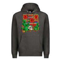 Charcoal Heather new mexico map Premium Hoodie - Zillion Design Studio