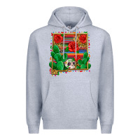 Heather Grey new mexico map Premium Hoodie - Zillion Design Studio