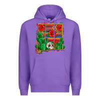 Purple new mexico map Premium Hoodie - Zillion Design Studio