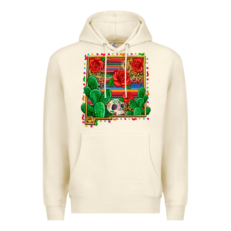 New Mexico Map Premium Hoodie by Zillion Design Studio | Teevron
