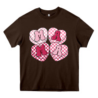 Chocolate Brown mama candy hearts Heavy Core Tee - LillyAllenDesigns