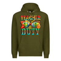 Army Green teacher off duty Premium Hoodie - texasbilliewilder