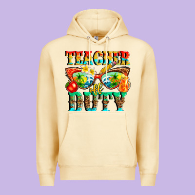 Teacher Off Duty Premium Hoodie Designed By Texasbilliewilder