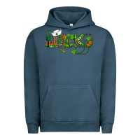 Pigment Midnight Navy st patricks day lucky nurse Urban Hoodie - RanaPortraitStore