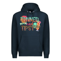 Navy tanned and tipsy Premium Hoodie - texasbilliewilder