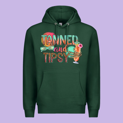 Tanned And Tipsy Premium Hoodie Designed By Texasbilliewilder