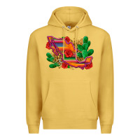 Antique Gold mexico map Premium Hoodie - Zillion Design Studio